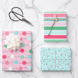 Fa La Garland Kerst inpakpapier - Trio 1