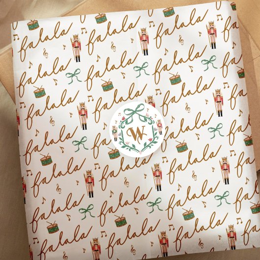 Fa La Girly Kerst Notenkraker Bow Muziek Tissuepapier