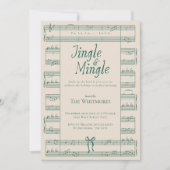 Fa La Jingle Mingle  Bladmuziek Kerst Kaart (Voorkant)