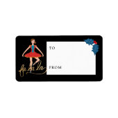 Fa La Kerstmis Nutcracker Ballet daner van en naar Etiket (Voorkant)