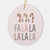 Fa La Kerstmis Retro Boho Boom Candycane Keramisch Ornament (Links)