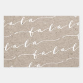 FA LA Kraft Paper & Black Typographic Kerstmis (Voorkant 2)