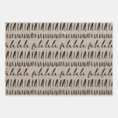 FA LA Kraft Papier & Noir Typographie Noël (Devant)