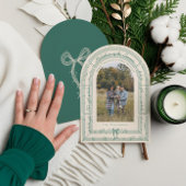 Fa La La Bow Bladmuziek Boog Foto Kerst Kaart