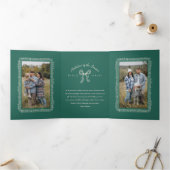 Fa La La Bow  Bladmuziek Foto Kerst Drieluik Wenskaart (Binnen)