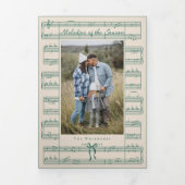 Fa La La Bow  Bladmuziek Foto Kerst Drieluik Wenskaart (Cover)