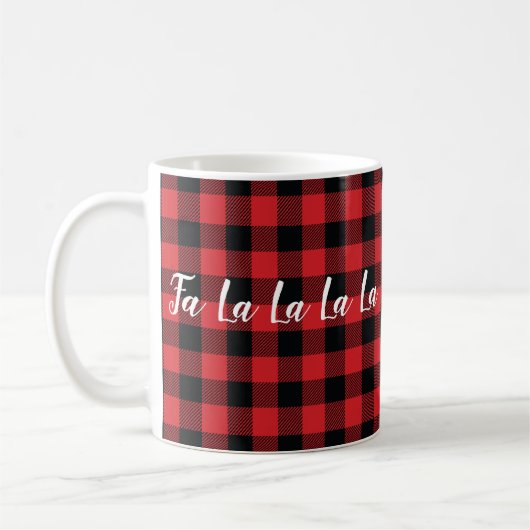 Fa La La Buffalo Check Mountain Coffee Mug (Gauche)
