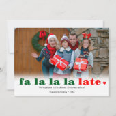 Fa la la carte de Noël en retard (Devant)