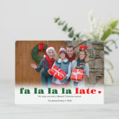 Fa la la carte de Noël en retard (Debout devant)