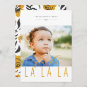 Fa La La Colorful Carte photo (Devant / Derrière)