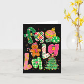 Fa La La Coquette Christmas Gingerbread Tree  Kaart (Gele Bloem)
