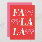 Fa La La Feestdagenkaart (Voorkant / Achterkant)