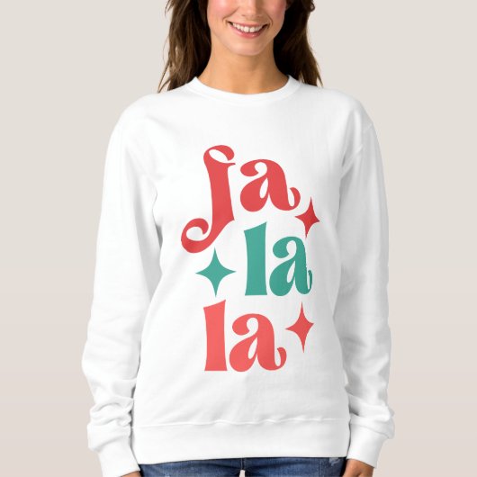 Fa La La - Feestelijke Vakantie Typografie Design Trui (Voorkant)