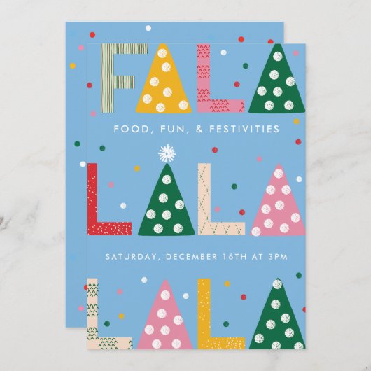 FA LA LA Fête Invitation (Devant / Derrière)