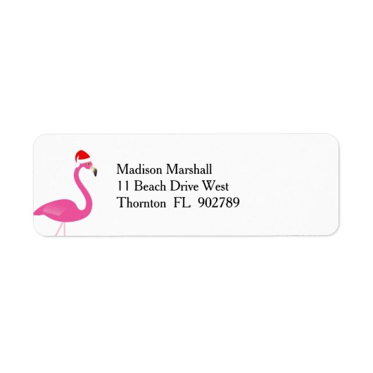 Fa la la Flamingo Vakantie Retouradres Label (Voorkant)