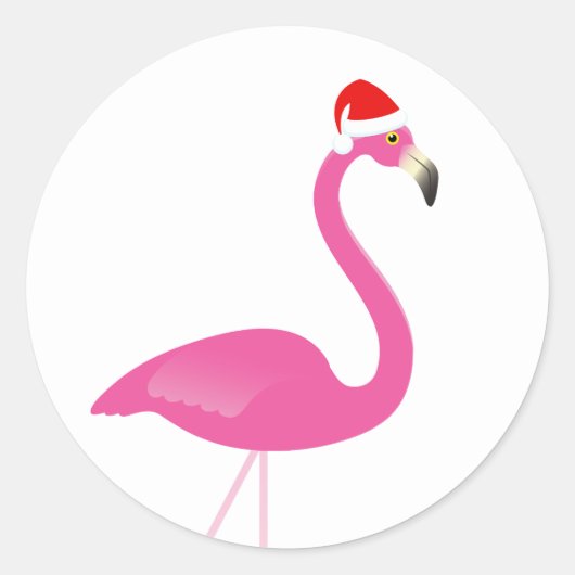 Fa la la Flamingo Vakantie Sticker (Voorkant)