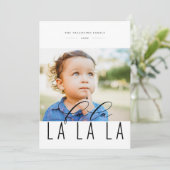 Fa La La Golden Polka Dot Frame Carte photo de vac (Debout devant)