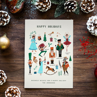 Fa La La Kerst Notenkraker Balletdanser Feestdagen Kaart