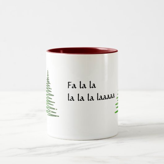 Fa la la kerstcup tweekleurige koffiemok (Center)