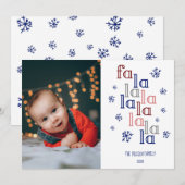 Fa La La | Kerstkaart (Voorkant / Achterkant)