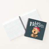 Fa La La kerstkat Singing Guestbook Notitieboek (Binnen)