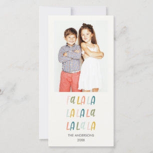 Fa La La Kleuren van pasta's Vakantiedorecards Kaart