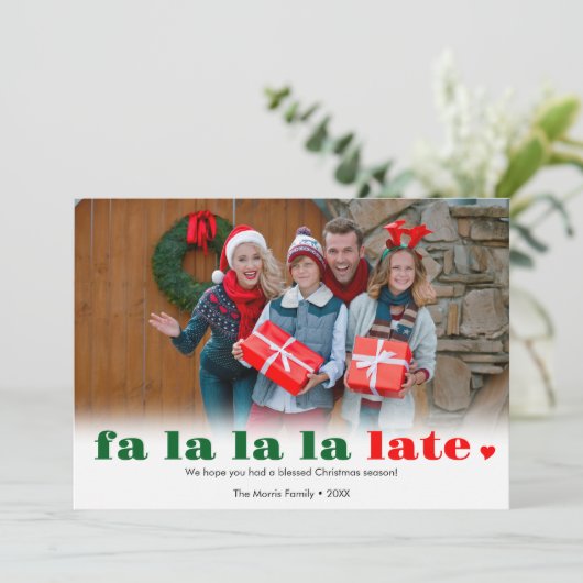 Fa la la la carte de Noël manquée (Debout devant)