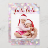 Fa la la la Carte photo de vacances (Devant / Derrière)