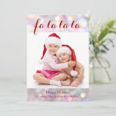 Fa la la la Carte photo de vacances (Debout devant)