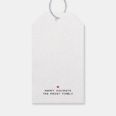 FA LA LA LA Chic Festive White & Black Christmas Cadeaulabel (Achterkant)