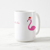 Fa la la la Flamant rose Mug de vacances (Devant droit)