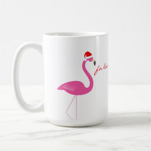 Fa la la la Flamant rose Mug de vacances