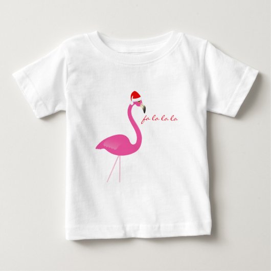 Fa la la la Flamingo Holiday Baby Jurk (Voorkant)
