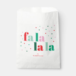 Fa La La La Holiday Favor Bags Bedankzakje