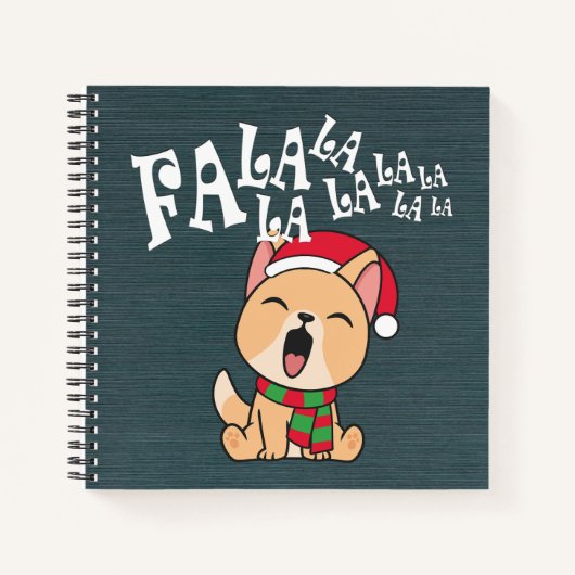 Fa La La La Kerstdog Notitieboek van Guestbook (Voorkant)