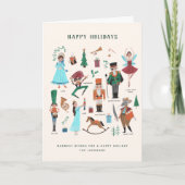 Fa La La La kerstNutkraker Ballet Dancer Feestdagen Kaart (Voorkant)