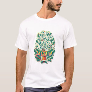 "Fa la la la" Kerstprijsontwerp (2) T-shirt