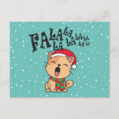 Fa La La La La Christmas Chant de chat | Carte pos (Devant)