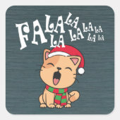 Fa La La La La Christmas Chat Chanter Sticker (Devant)