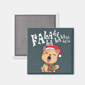 Fa La La La La Christmas Chat de chant Magnet (Recto/Verso)