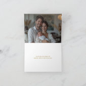 Fa La La La La Gold Script Foto Kerstmis Feestdagen Kaart (Binnen)