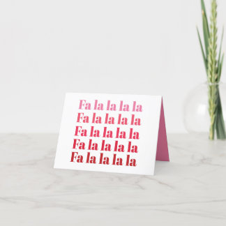 "Fa La La La La" kerstblank Notecard Bedankkaart