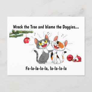 Fa-la-la-la-la, la-la-la-Cats Briefkaart