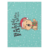 Fa La La La La La La La kerstkat Singing | Tablecl Tafelkleed (Voorkant)
