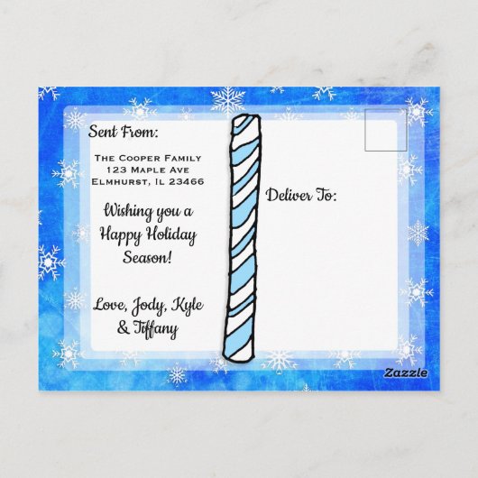 Fa La La La La Lama persoonlijke kerstmis Briefkaart (Achterkant)