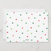 Fa La La La La Red et Green Carte photo de vacance (Dos)