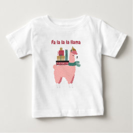 Fa la la la lama kerst baby t-shirt