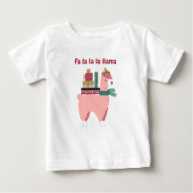 Fa la la la lama t-shirt de fêtes bébé