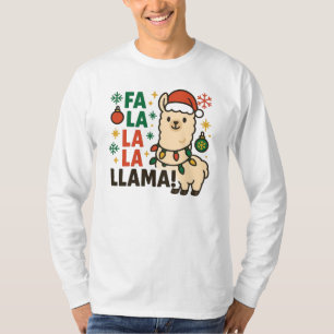 Fa La La La Lama T-shirt drôle de Noël pour hommes