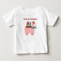 Fa la la la lama tshirt de vacances bébé
